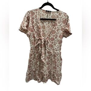 Trixxi Red and Cream Floral Dress